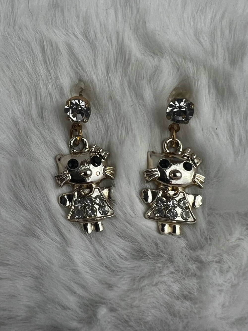 Hello Kitty Silver Tone Earrings